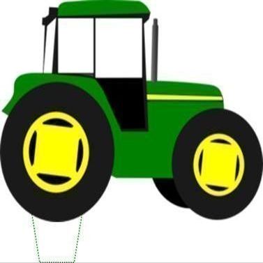 12 x Novelty Green Tractor Edible Standup Wafer Paper Cake Toppers