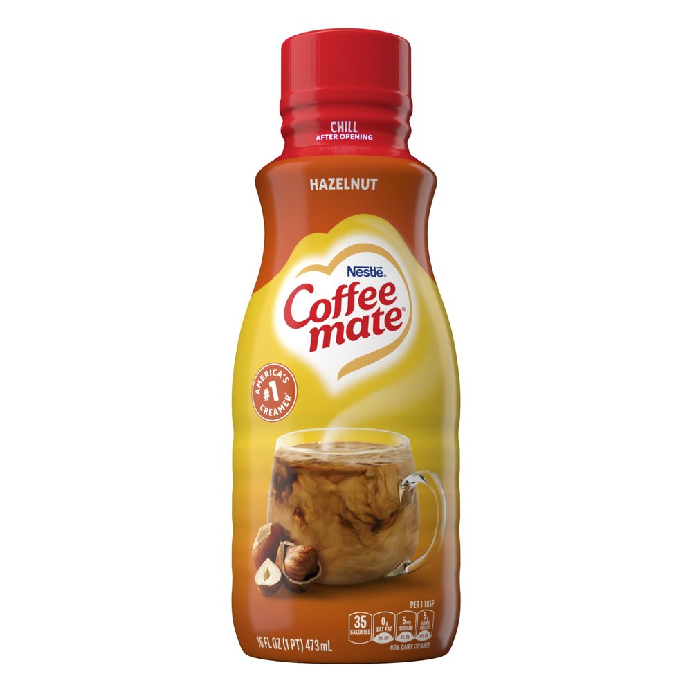 Nestle Coffee mate Hazelnut Liquid Coffee Creamer, 16 FL OZ