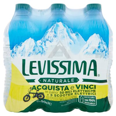 ACQUA LEVISSIMA NATURALE LITRI 0.50 CONFEZIONE DA 6 BOTTIGLIE (1000032203)