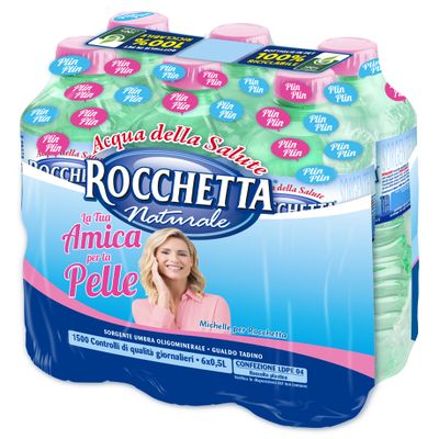 Rocchetta Acqua Naturale - Pack of 6 Bottles x 0.5 liters