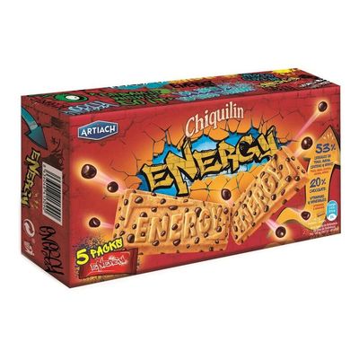 Artiach, Chiquilin Energy, Biscuits with Chocolate Chips, 5 x 40 gr