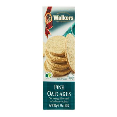 Walker's Shortbread Fine Oatcakes  Traditional Scottish Recipe, 280g (Pack of 12)