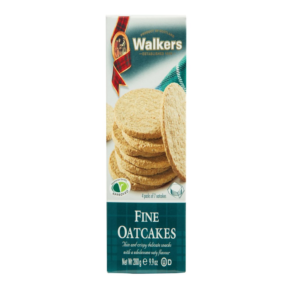 Walker's Shortbread Fine Oatcakes  Traditional Scottish Recipe, 280g (Pack of 12)