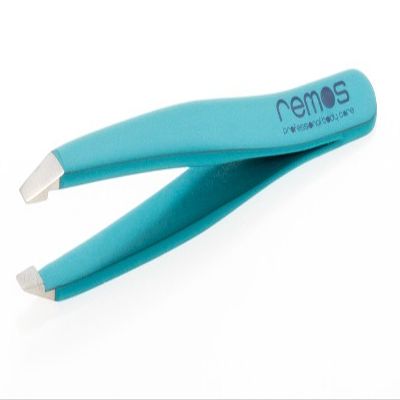 REMOS Eyebrow Tweezers Mini Handmade from Stainless Steel 8 cm Turquoise