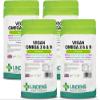 Lindens - Vegan Omega 3, 6 & 9 - 360 Capsules - UK Made - Flaxseed 1000mg Softgel Capsules - Rapid-Release - (90 Pack x4) - Letterbox Friendly view 1
