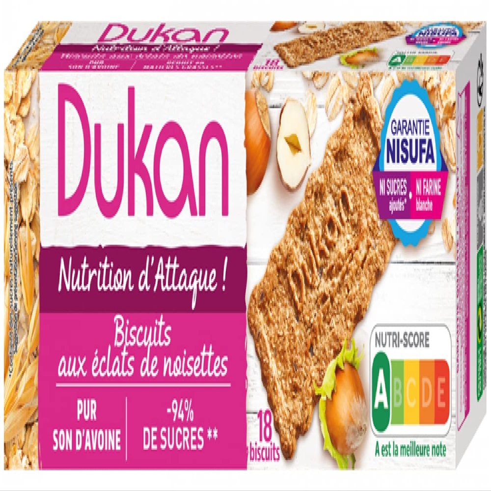 Dukan Hazelnut Chip Biscuits 18 Biscuits