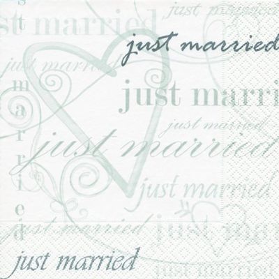 20 Napkins Wedding Time-Time to get married / Wedding / Just married 33 x 33 CM