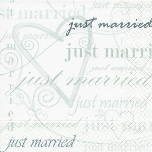 20 Napkins Wedding Time-Time to get married / Wedding / Just married 33 x 33 CM