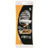 Disposable Metal Razors by BIC - Single-Blade Stainless Steel Shaver for Men * Safe Shaving * 1 Pack of 5-Count. Perfect for Traveling, Gym, or Quick Use  TSA Approved Throwaway Razors view 1