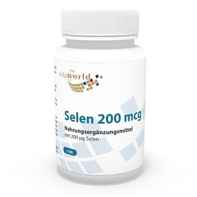 Vita World Selenium 200mcg 100 Tablets Made in Germany