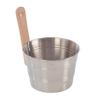 Eliga Pouring Bucket for Your Sauna/Sauna Pail in Various Sizes and Versions/Sauna Accessories - Stainless Steel with Wooden Handle, 4 Liter view 1