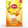 Lipton Peach and Mango Tea Bags - Sealed Boxes of 6 x 20 Bags = 120 Pyramid Tea Bags view 1