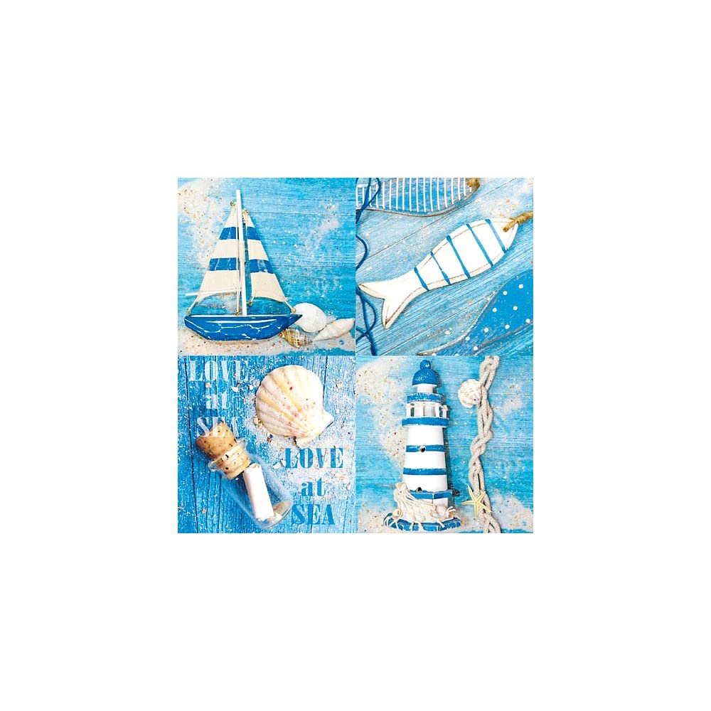 Ambiente Paper Napkins Serviettes Love At Sea Pack of 20 Luxury 3 Ply Nautical