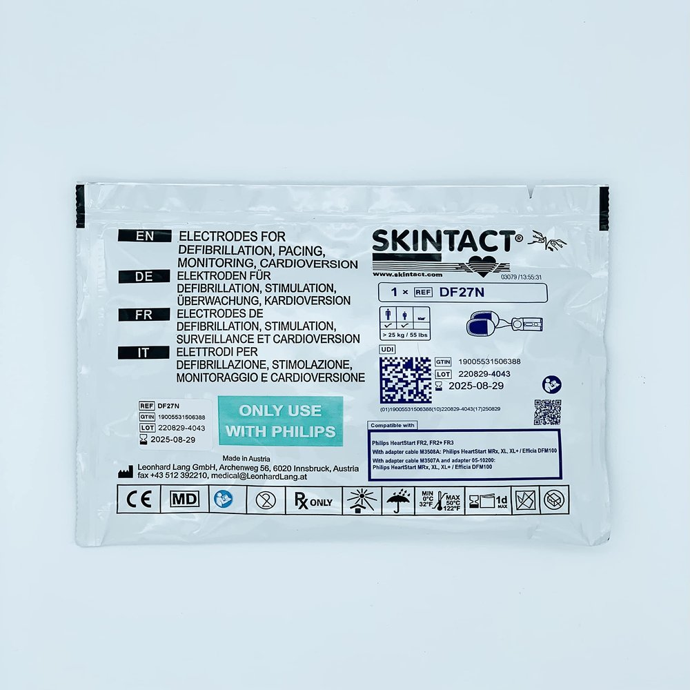 SKINTACT Adult Defib Pads - Compatible with Philips HeartStart FR2, FR2+, FR3, MRx, XL, XL+
