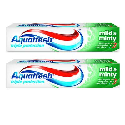 Aquafresh Mild & Minty with Sugar Acid Protection 125ml (Pack of 2)