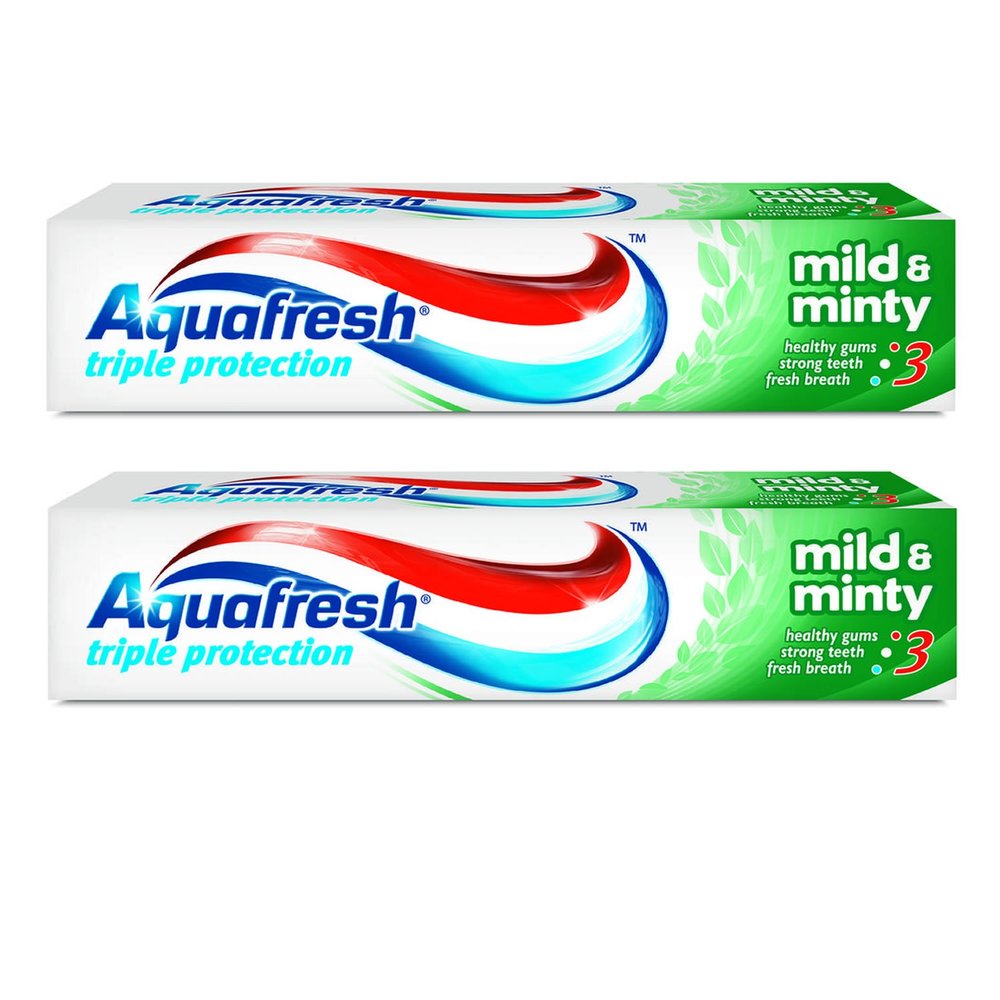 Aquafresh Mild & Minty with Sugar Acid Protection 125ml (Pack of 2)