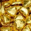 Gold Chocolate Foil Wrapped Hearts 100 Pcs (560g) - From Sweet Factore view 1