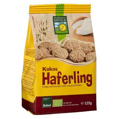 Coconut Oat Cookies BIO 125 g - BOHLSENER MUEHLE