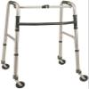 Folding Walker, Height Adjustable with 4 Swivel Wheels view 2