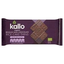 Kallo Organic Milk Chocolate Thin Rice Cakes 90g - Pack of 6 by Kallo