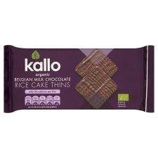 Kallo Organic Milk Chocolate Thin Rice Cakes 90g - Pack of 6 by Kallo