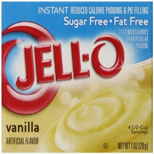 Jell-O Sugar Free-Fat Free Instant Pudding and Pie Filling, Vanilla, 1-Ounce Boxes (Pack of 6) by Jell- O