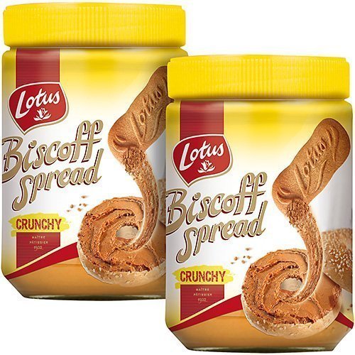 Lotus Biscoff Spread, Crunchy, 14.1 Ounce (Pack of 2) by Lotus