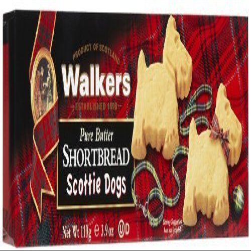 Walkers'Scottie Dog Shaped Shortbread 3.9 oz(Pack of 12) by Walkers'