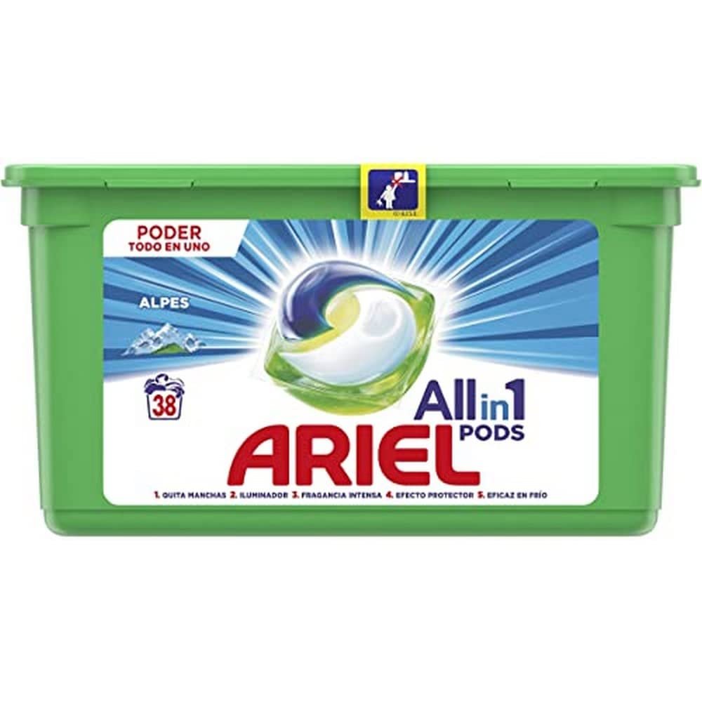 Ariel 3 in 1 Pods Laundry Detergent Alpine 38 Capsules
