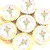 Holy Communion Cake Toppers - PRECUT - Personalised Pink Holy Communion Cake Decorations - 4cm x 24 - Icing or Wafer (Icing) view 3