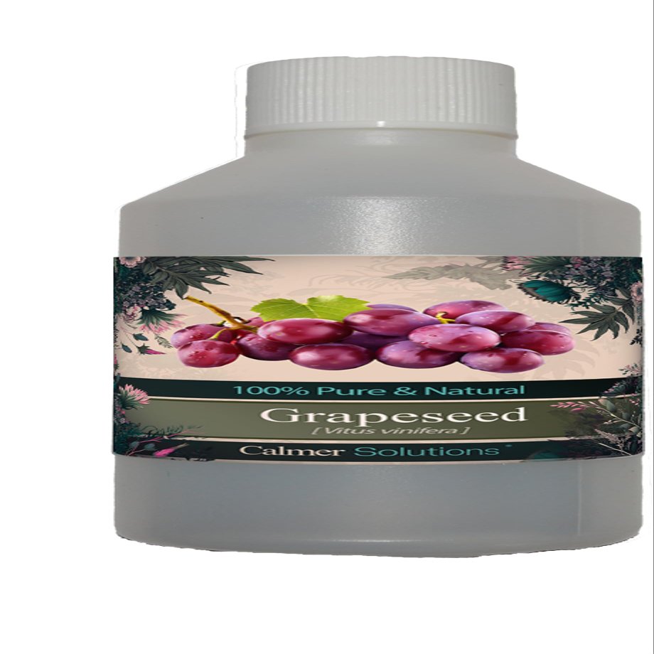 Grapeseed Oil Carrier Oil 100ml for Skin & Massage  100% Pure & Natural  Ideal for Aromatherapy, Blending Essential Oils & Skincare  Calmer Solutions