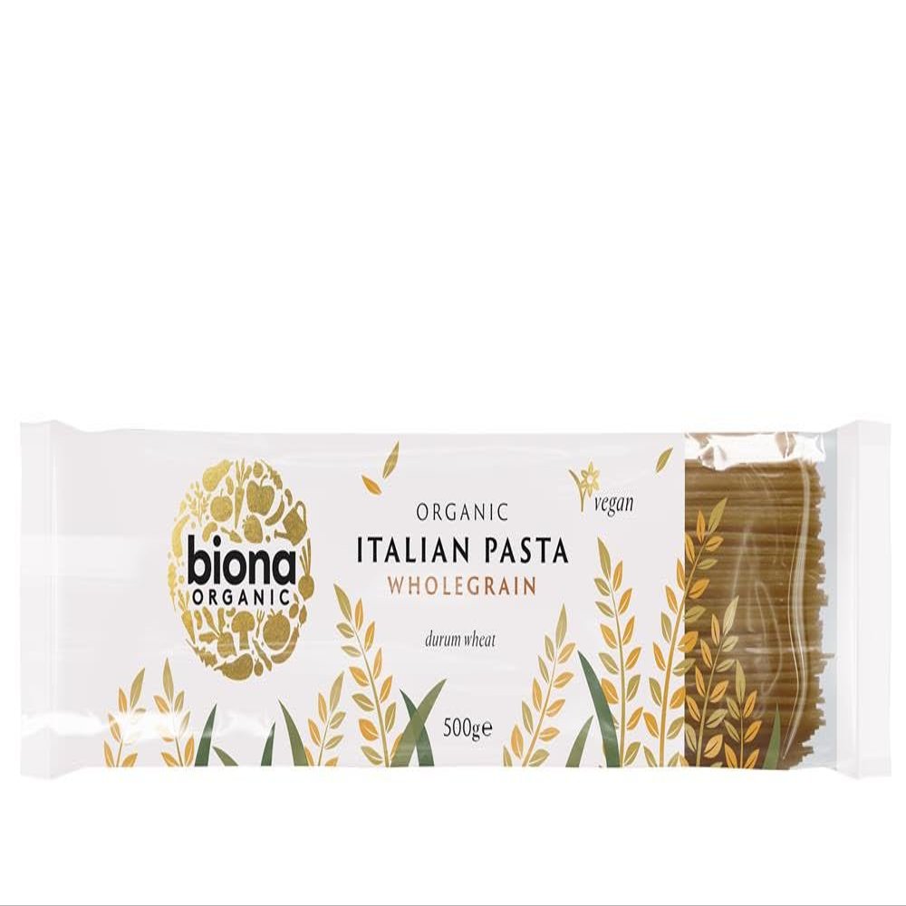 (2 Pack - Biona - Organic Wholewheat Spaghetti | 500g | 2 PACK BUNDLE