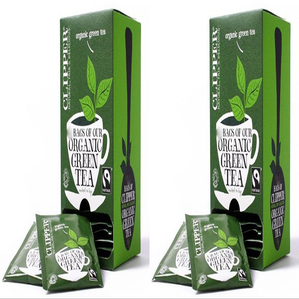 (2 Pack) - Clipper - Ft Org Green Tea Envelopes | 250 Bag | 2 PACK BUNDLE