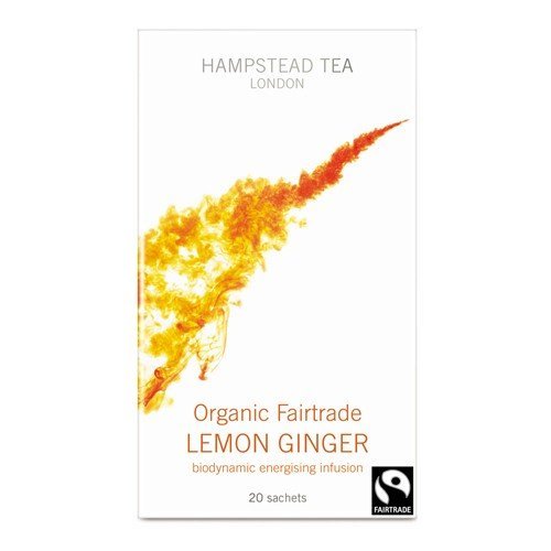 (2 Pack) - Hampstead Tea - Lemon Ginger | 20 Bag | 2 PACK BUNDLE