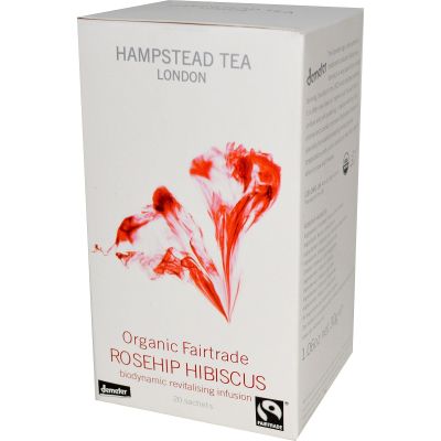 (2 Pack) - Hampstead Tea - Rosehip Hibiscus | 20 Bag | 2 PACK BUNDLE