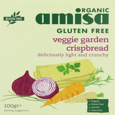 (2 Pack) - Amisa - GF Veggie Crispbread Organic | 100g | 2 Pack Bundle