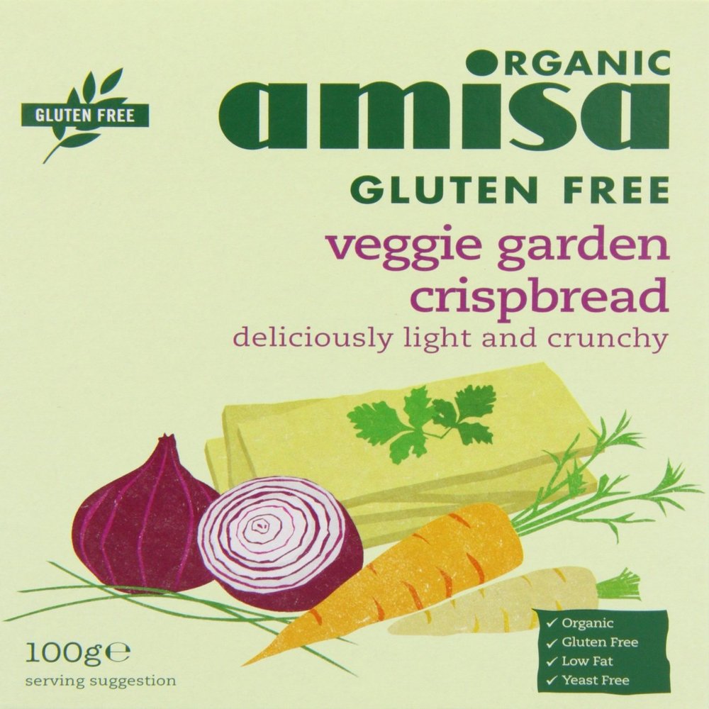 (2 Pack) - Amisa - GF Veggie Crispbread Organic | 100g | 2 Pack Bundle