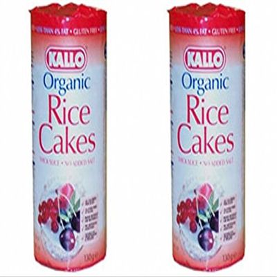 (2 Pack) - Kallo - Rice Cakes No Added Salt | 130g | 2 PACK BUNDLE