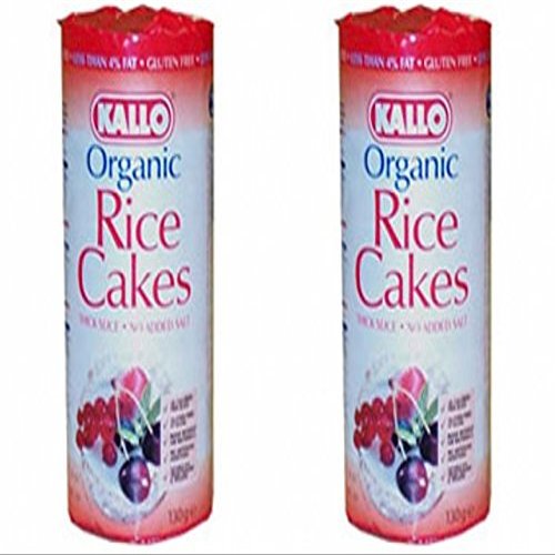 (2 Pack) - Kallo - Rice Cakes No Added Salt | 130g | 2 PACK BUNDLE