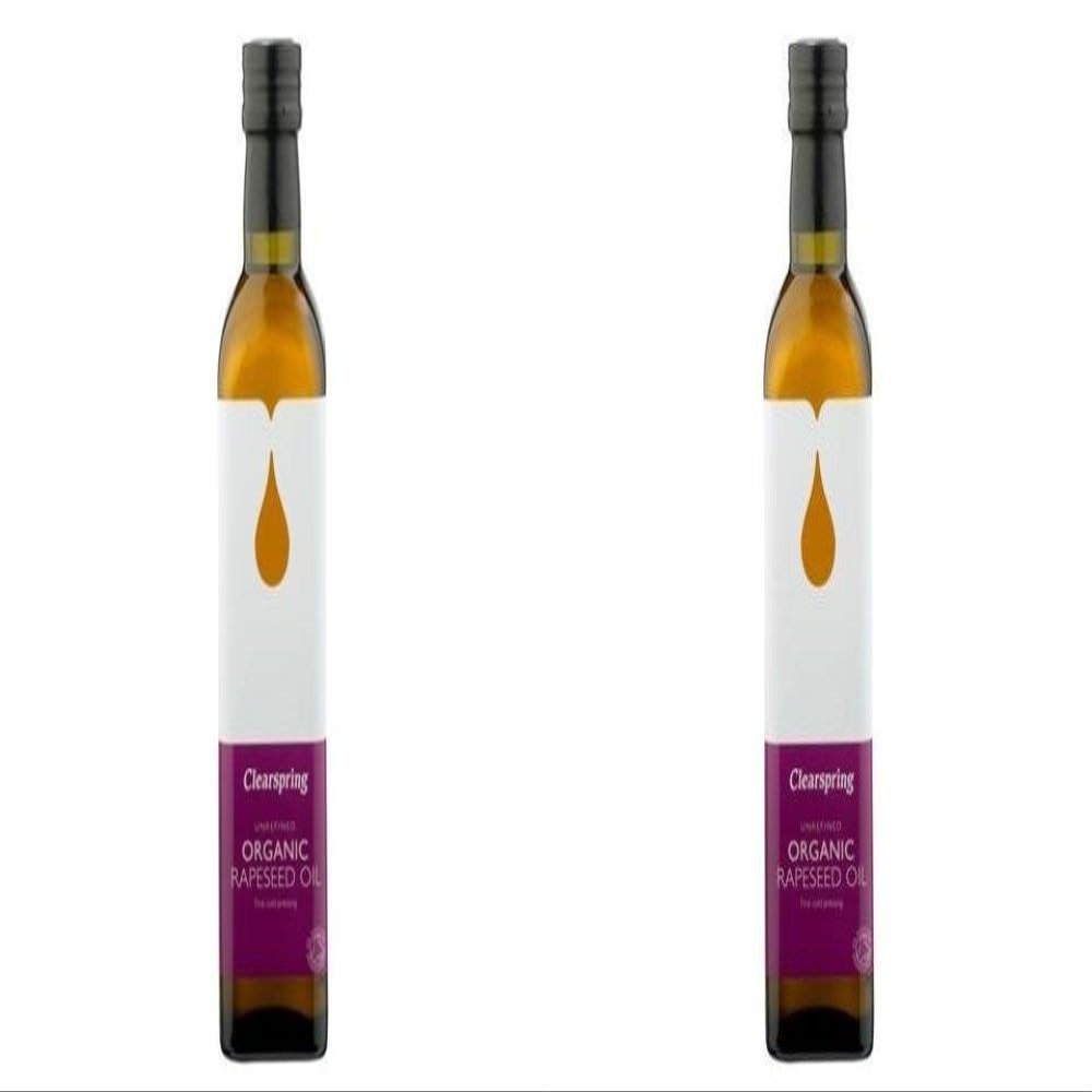 (2 Pack - Clearspring - Organic Rapeseed Oil | 500ml | 2 PACK BUNDLE
