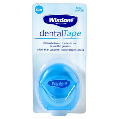 Wisdom Dental Tape Waxed Mint 50m x 24 Packs