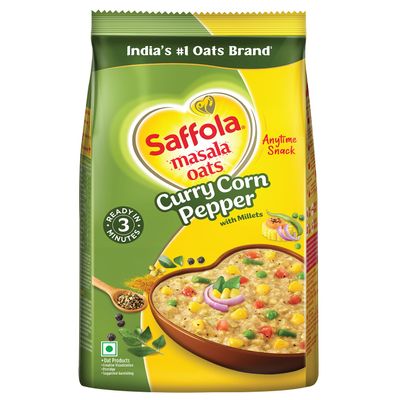 Saffola Masala Oats, Tasty Evening Snack, Healthy Snack, Curry&Pepper, 500G