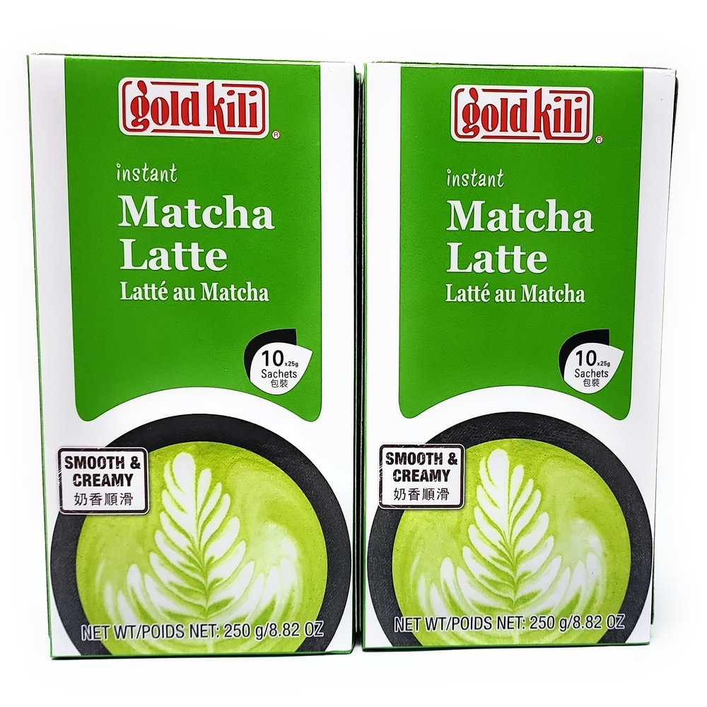 [ 2 x 250 g (10 x 25 g)] Gold KILI Instant Matcha Latte / Matcha Latte