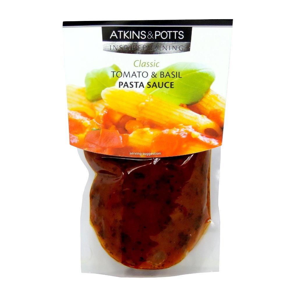 Atkins & Potts - Classic Tomato & Basil Pasta Sauce - 350g (Case of 6)