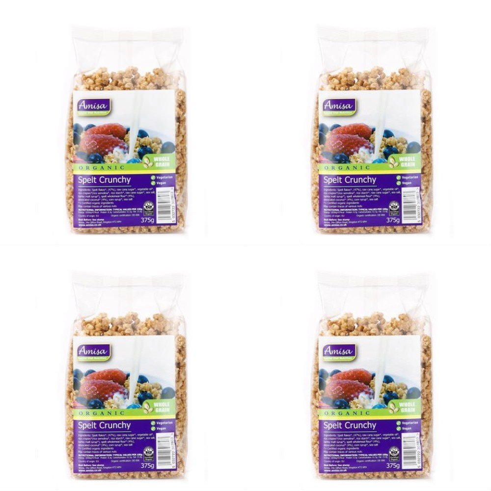 (4 Pack) - Amisa - Organic Spelt Crunchy | 375g | 4 Pack Bundle