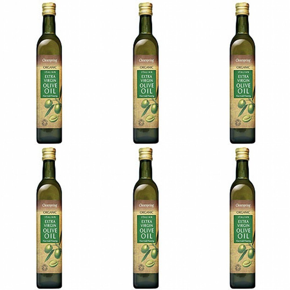 (6 PACK - Clearspring - Organic Extra Virgin Olive Oil | 500ml | 6 PACK BUNDLE