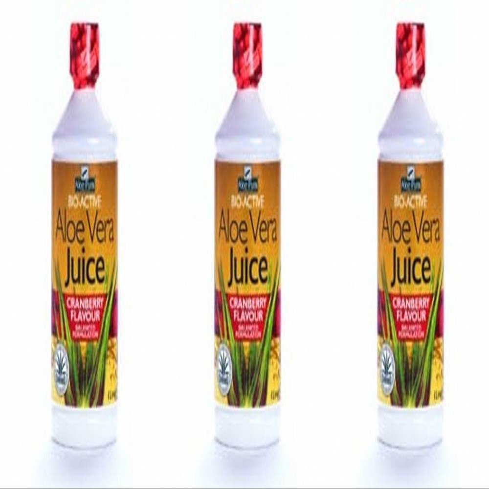 (3 PACK) - Aloe Pura - Aloe Vera Juice Cranberry | 1000ml | 3 PACK BUNDLE