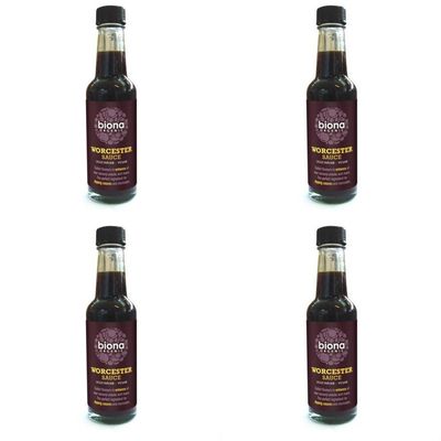 (4 PACK) - Biona - Organic Worcester Sauce | 140ml | 4 PACK BUNDLE
