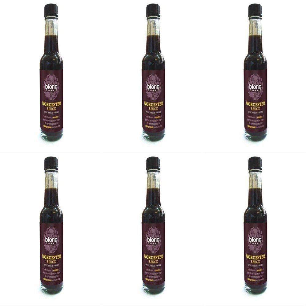 (6 PACK) - Biona - Organic Worcester Sauce | 140ml | 6 PACK BUNDLE