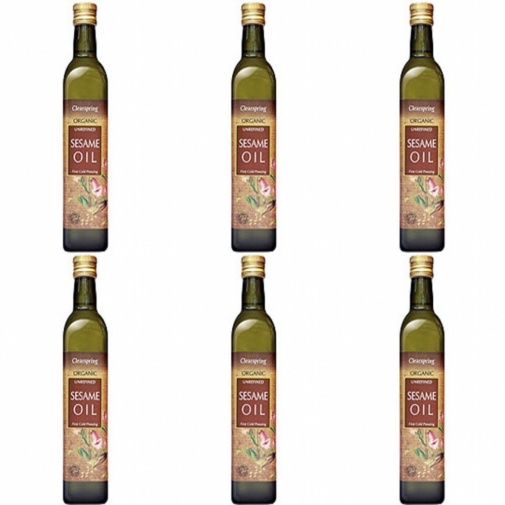 (6 PACK - Clearspring - Organic Sesame Oil | 500ml | 6 PACK BUNDLE